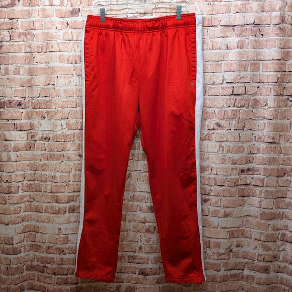 Xersion Track Pants Drawstring Lined RED/White Size Large - Picture 1 of 13